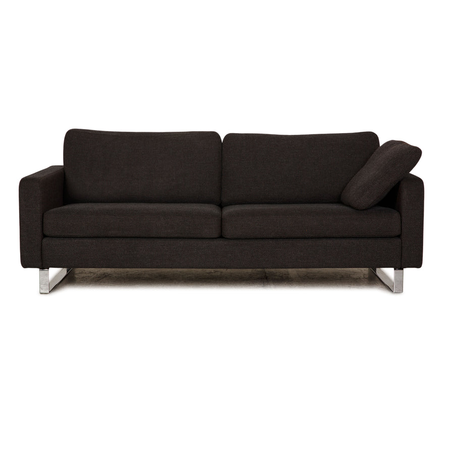 Cor Conseta Fabric Three Seater Gray Sofa Couch