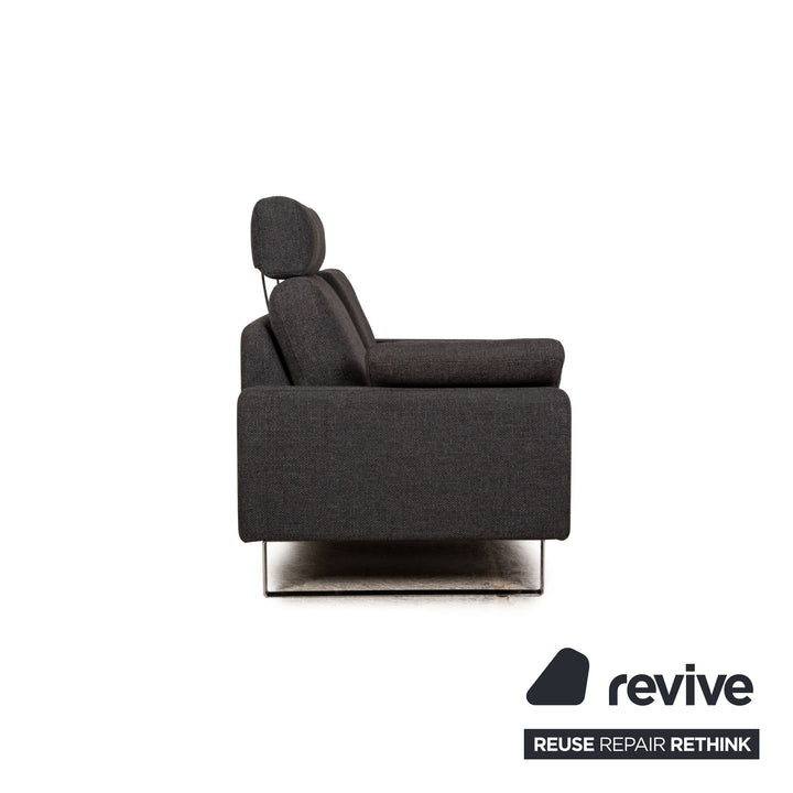 Cor Conseta Stoff Dreisitzer Grau Sofa Couch