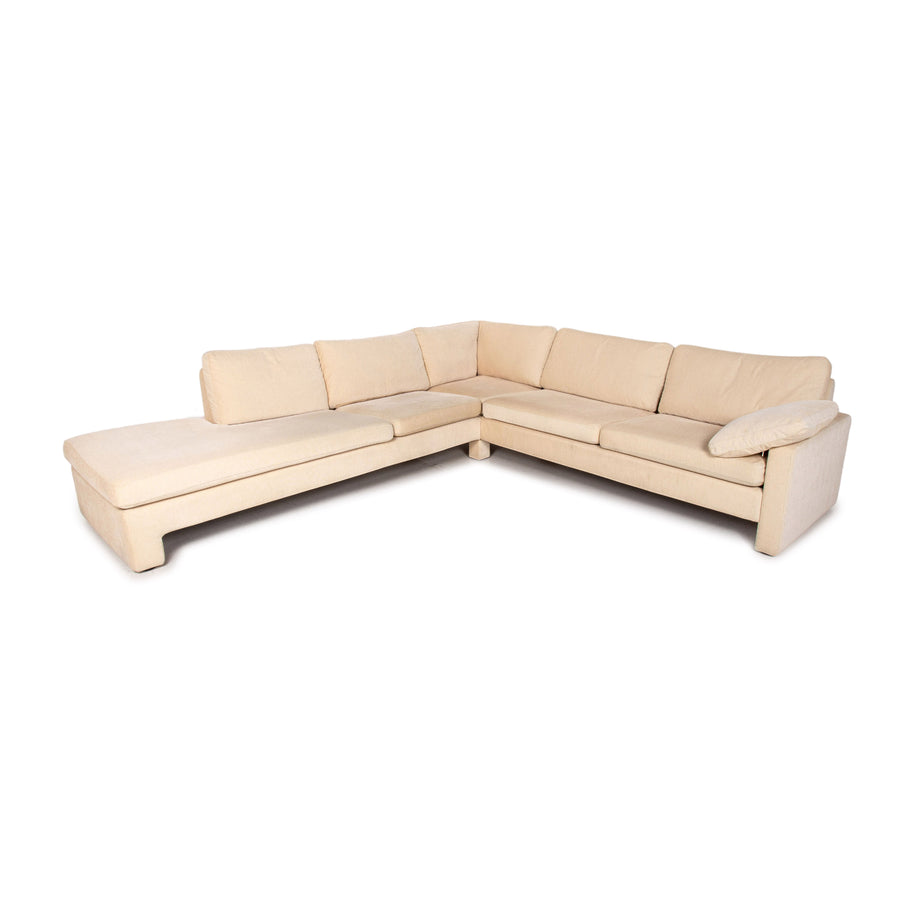Cor Conseta Stoff Ecksofa Creme Sofa Couch #14769