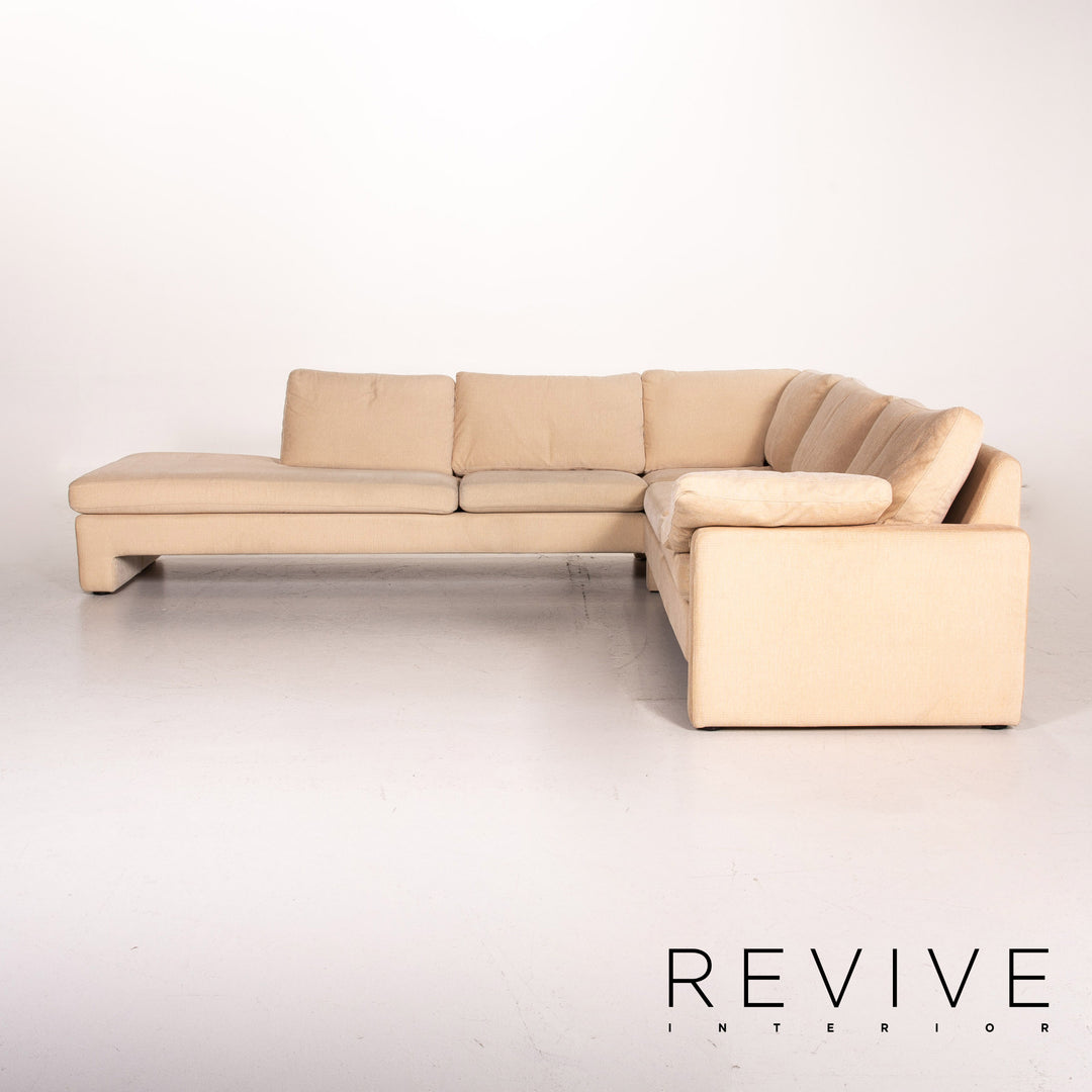 Cor Conseta Stoff Ecksofa Creme Sofa Couch #14769