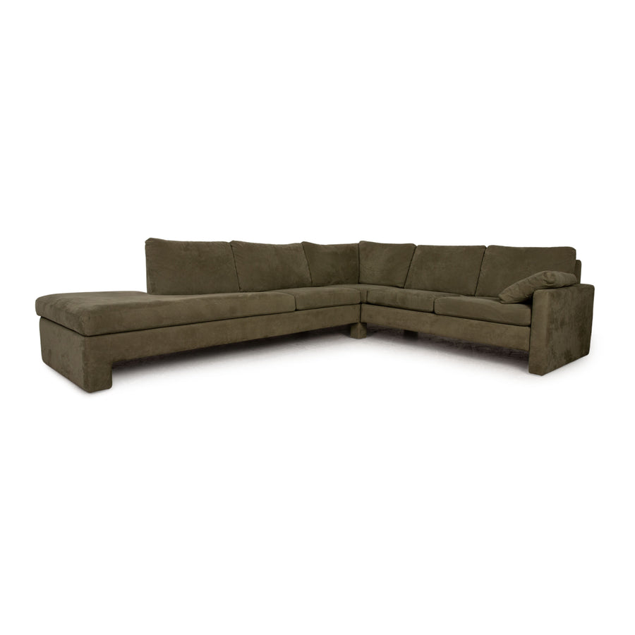 Cor Conseta Stoff Ecksofa Grün Sofa Couch Recamiere links