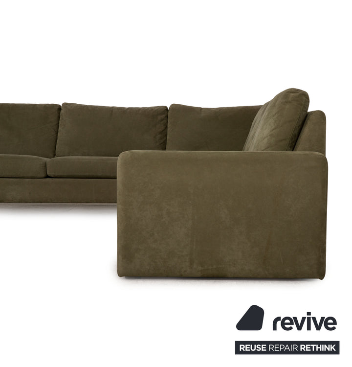 Cor Conseta Stoff Ecksofa Grün Sofa Couch Recamiere links