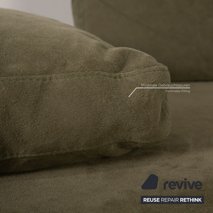 Cor Conseta Stoff Ecksofa Grün Sofa Couch Recamiere links