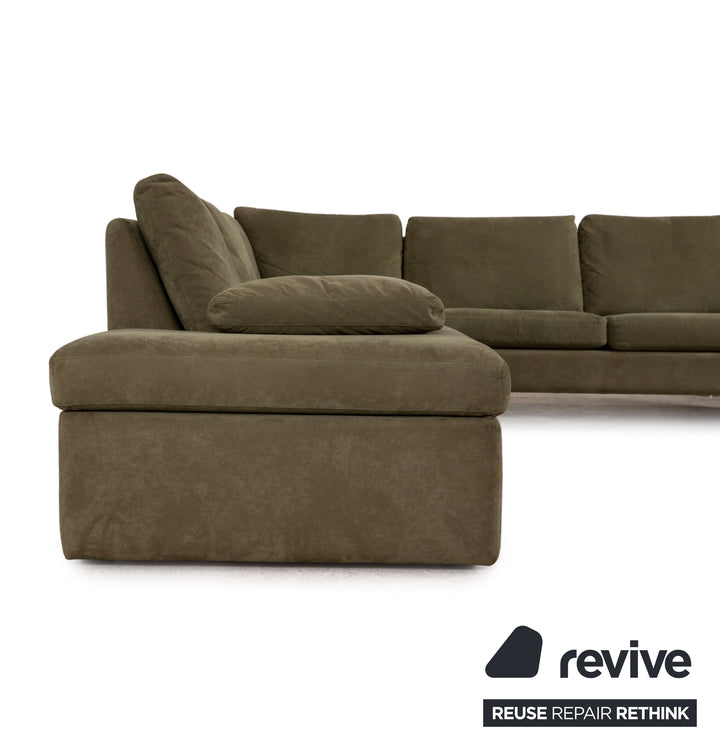 Cor Conseta Stoff Ecksofa Grün Sofa Couch Recamiere links
