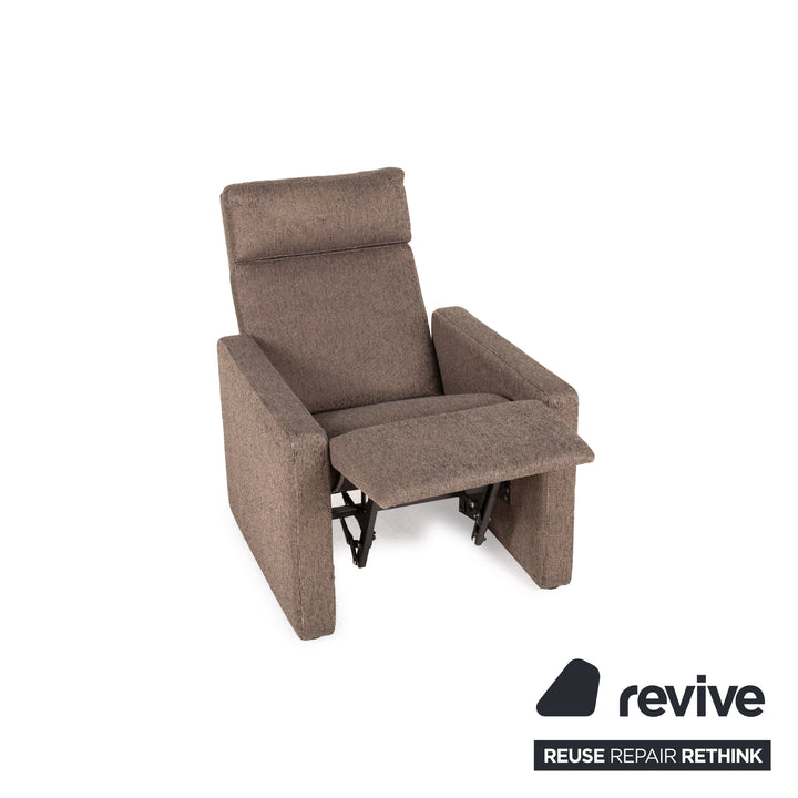 Cor Conseta Stoff Sessel Garnitur Beige Relaxfunktion Set