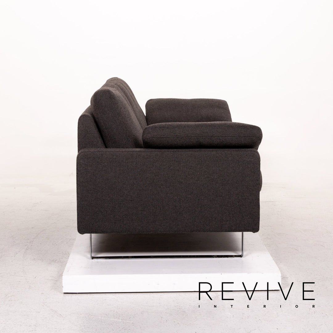Cor Conseta Stoff Sofa Anthrazit Grau Zweisitzer Couch #13518