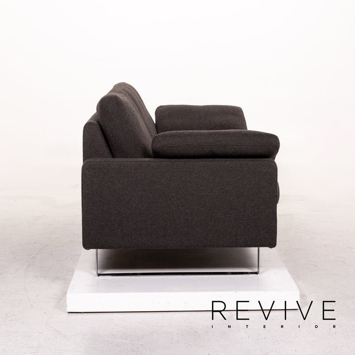 Cor Conseta Stoff Sofa Anthrazit Grau Zweisitzer Couch #13518