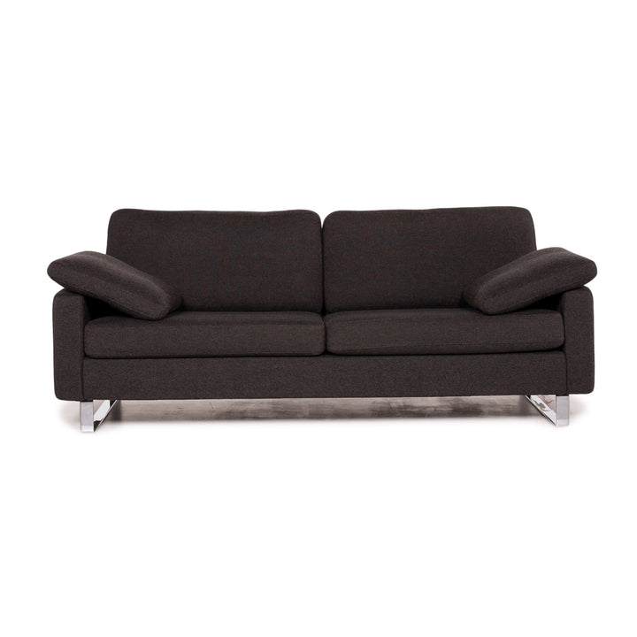 Cor Conseta Stoff Sofa Anthrazit Grau Zweisitzer Couch #13518