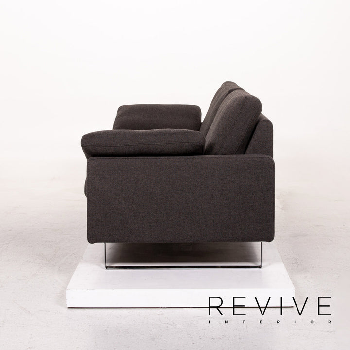 Cor Conseta Stoff Sofa Anthrazit Grau Zweisitzer Couch #13518