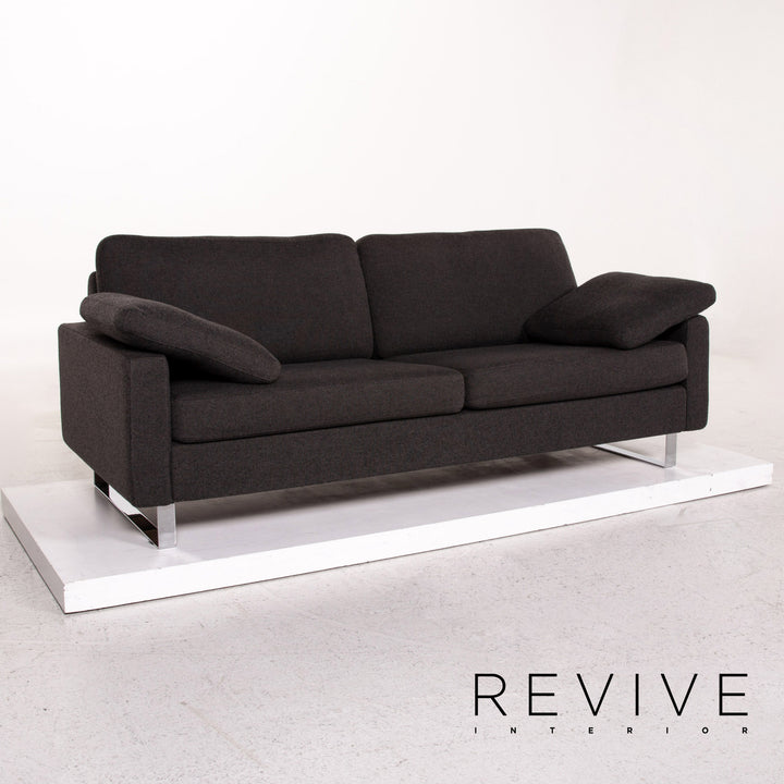 Cor Conseta Stoff Sofa Anthrazit Grau Zweisitzer Couch #13518