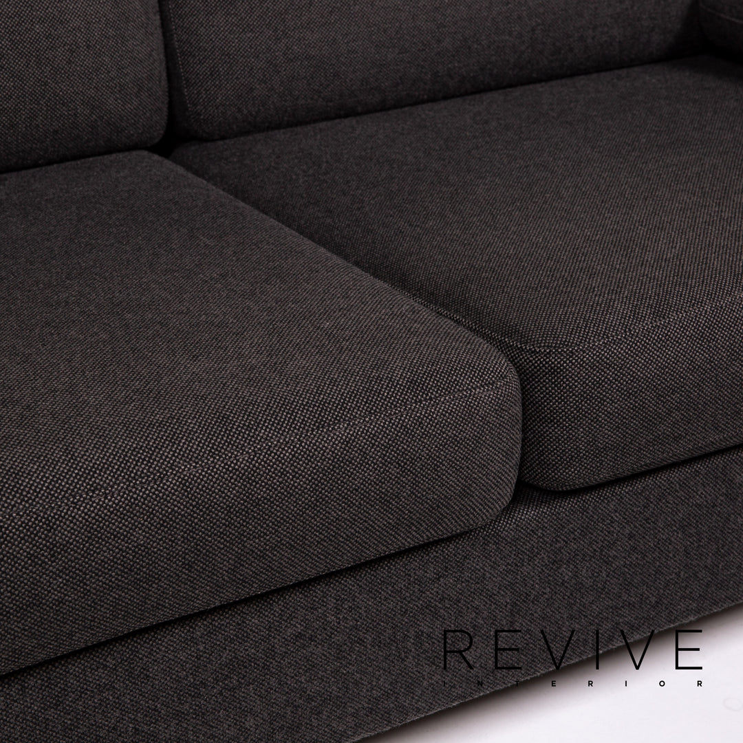Cor Conseta Stoff Sofa Anthrazit Grau Zweisitzer Couch #13518