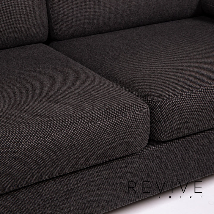Cor Conseta Stoff Sofa Anthrazit Grau Zweisitzer Couch #13518