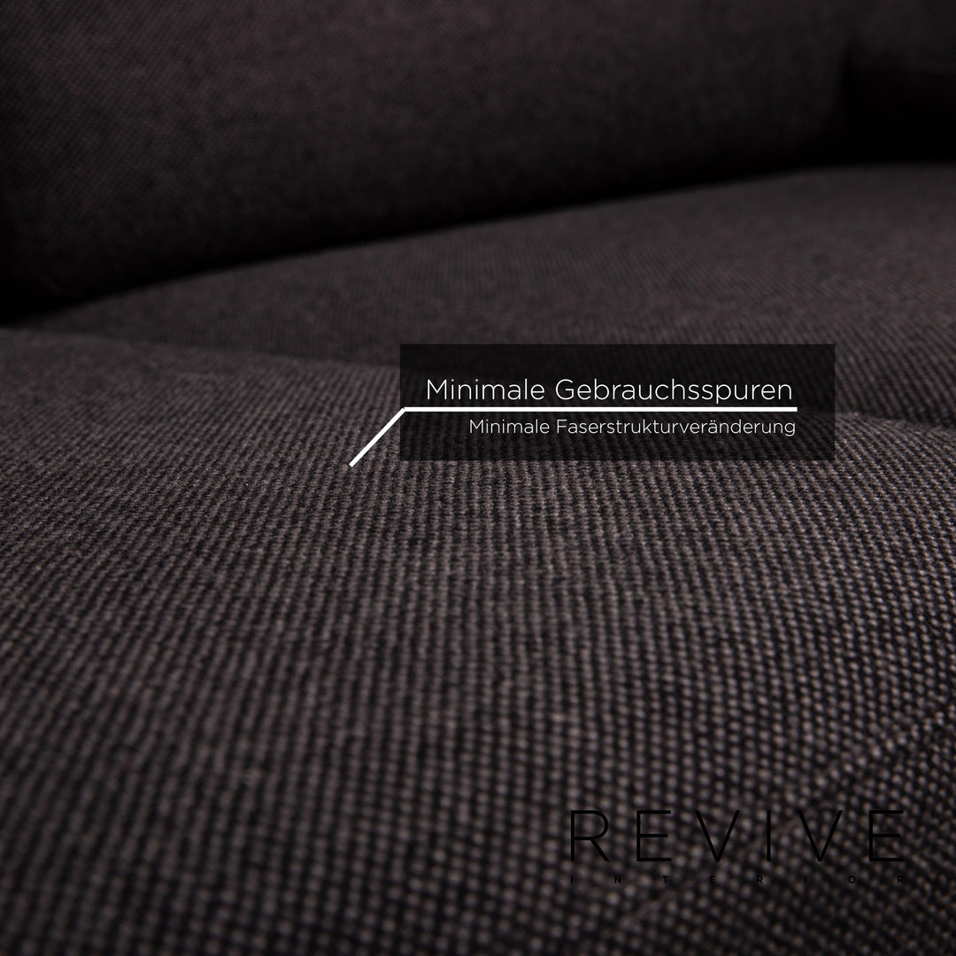 Cor Conseta Stoff Sofa Anthrazit Grau Zweisitzer Couch #13518