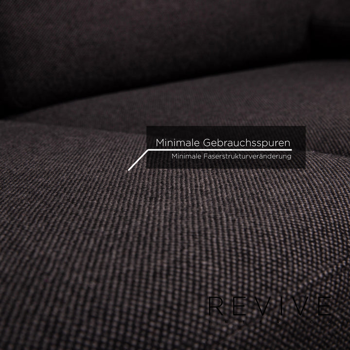 Cor Conseta Stoff Sofa Anthrazit Grau Zweisitzer Couch #13518