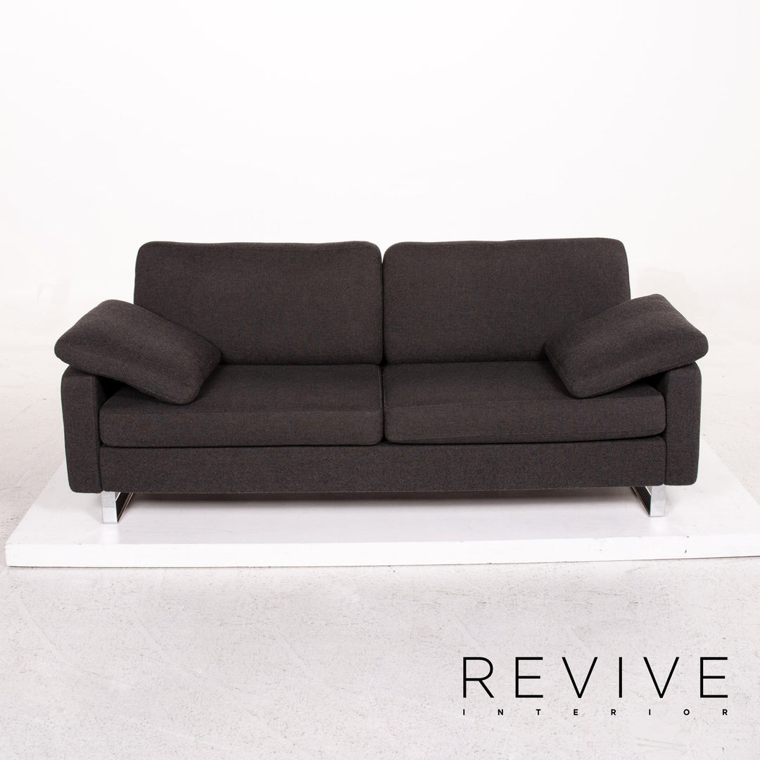 Cor Conseta Stoff Sofa Anthrazit Grau Zweisitzer Couch #13518