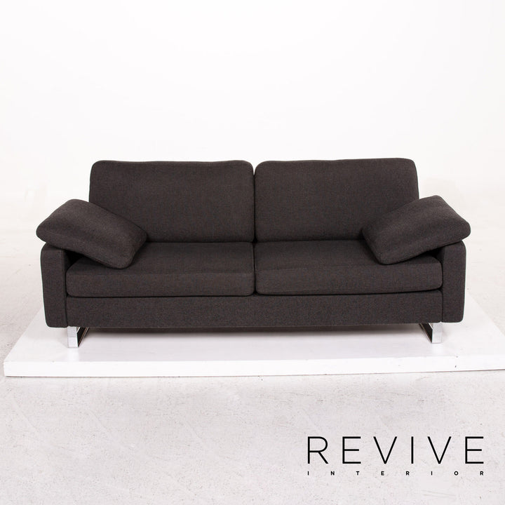 Cor Conseta Stoff Sofa Anthrazit Grau Zweisitzer Couch #13518