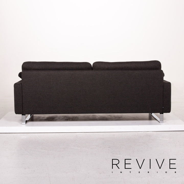 Cor Conseta Stoff Sofa Anthrazit Grau Zweisitzer Couch #13518