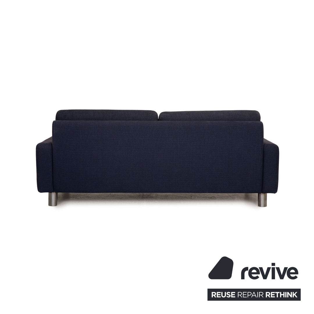 Cor Conseta Stoff Sofa Blau Dreisitzer Couch