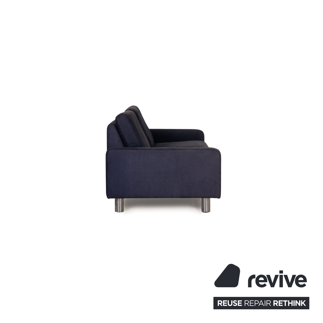Cor Conseta Stoff Sofa Blau Dreisitzer Couch