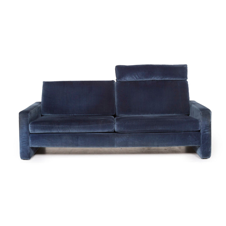 Cor Conseta Fabric Sofa Blue Three Seater Function Couch #12539