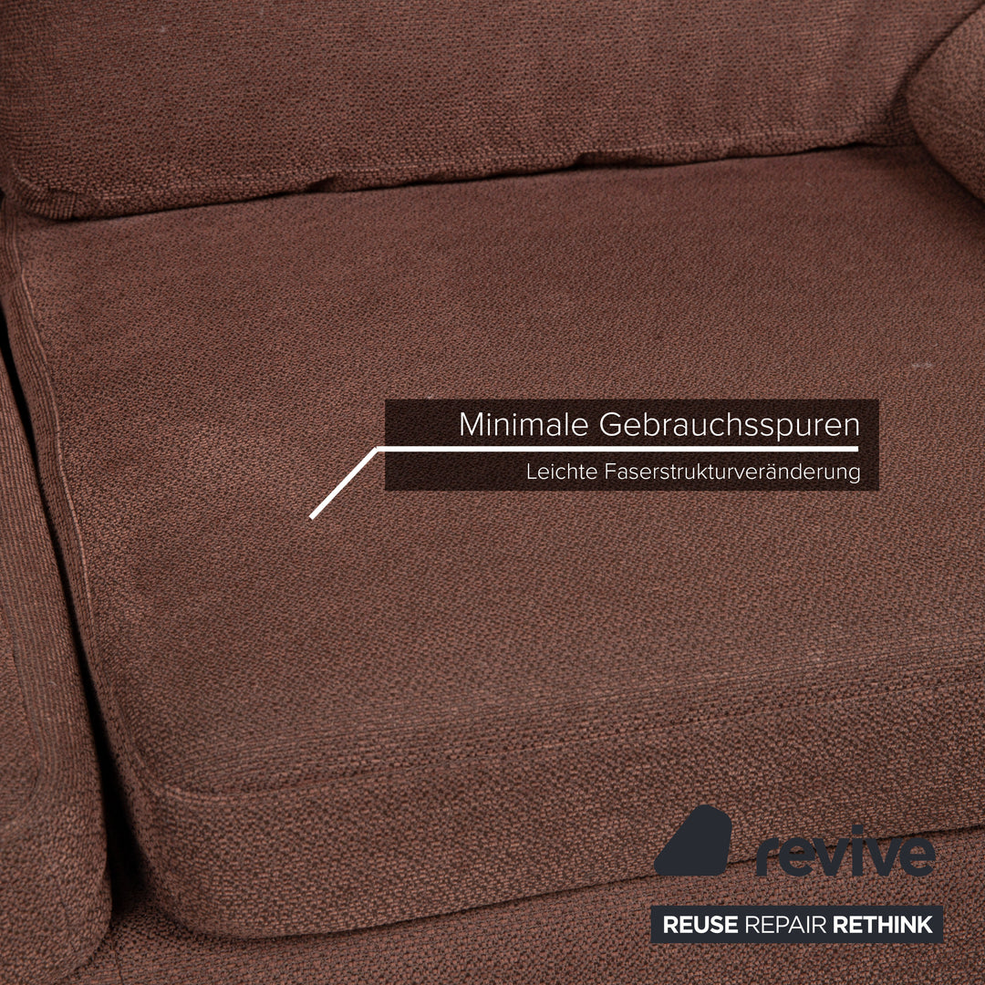 Cor Conseta Fabric Sofa Brown Two Seater #15076