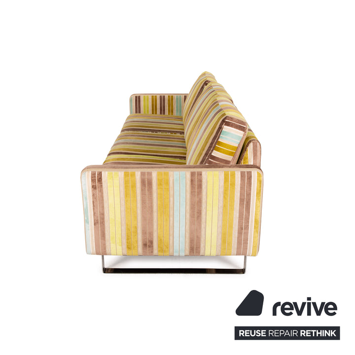 Cor Conseta Fabric Sofa Three Seater Green Blue Brown Cream Couch Pattern