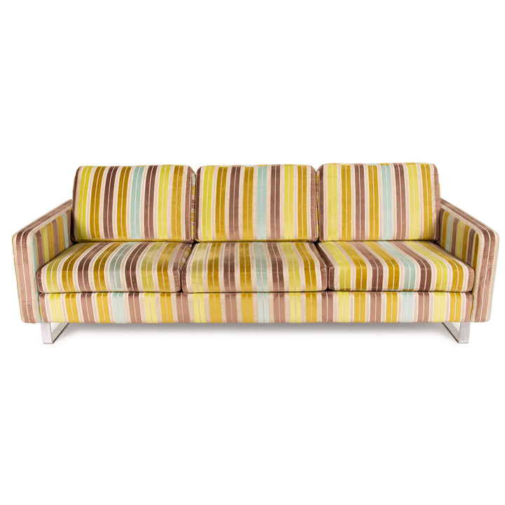 Cor Conseta Fabric Sofa Three Seater Green Blue Brown Cream Couch Pattern