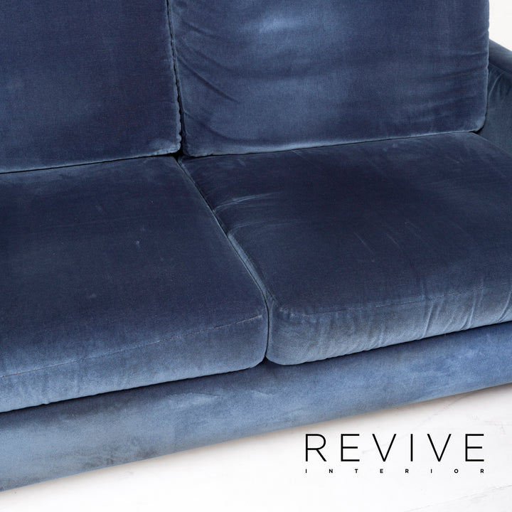 Cor Conseta Stoff Sofa Garnitur Blau 1x Dreisitzer 1x Zweisitzer #13126