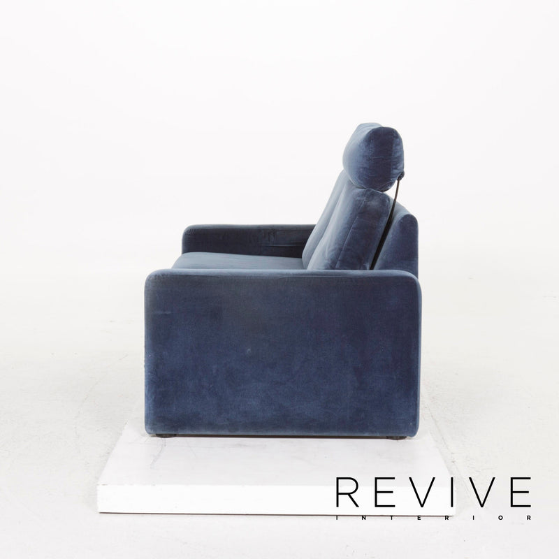 Cor Conseta Stoff Sofa Garnitur Blau 1x Dreisitzer 1x Zweisitzer 
