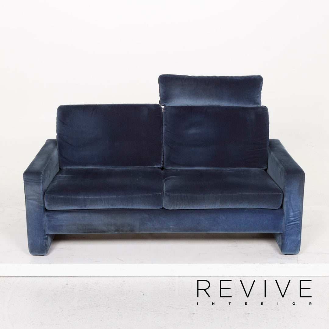 Cor Conseta Stoff Sofa Garnitur Blau 1x Dreisitzer 1x Zweisitzer #13126