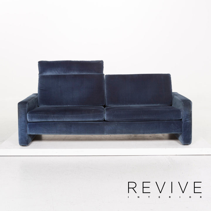 Cor Conseta Stoff Sofa Garnitur Blau 1x Dreisitzer 1x Zweisitzer #13126