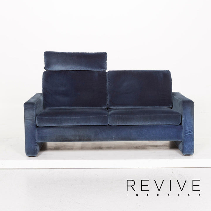 Cor Conseta Stoff Sofa Garnitur Blau 1x Dreisitzer 1x Zweisitzer #13126