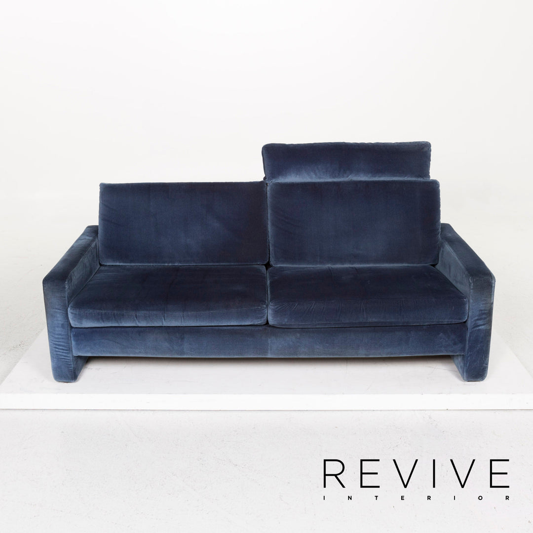 Cor Conseta Stoff Sofa Garnitur Blau 1x Dreisitzer 1x Zweisitzer #13126