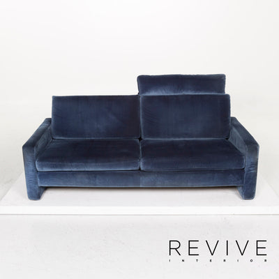 Cor Conseta Stoff Sofa Garnitur Blau 1x Dreisitzer 1x Zweisitzer #13126