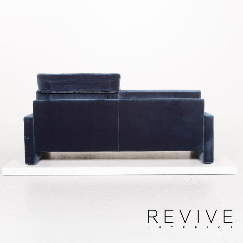 Cor Conseta Stoff Sofa Garnitur Blau 1x Dreisitzer 1x Zweisitzer 