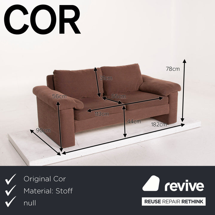 Cor Conseta fabric sofa set brown three-seater two-seater #15352