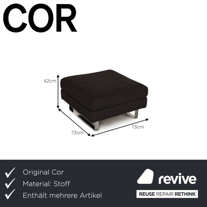 Cor Conseta Stoff Sofa Garnitur Grau Zweisitzer Couch