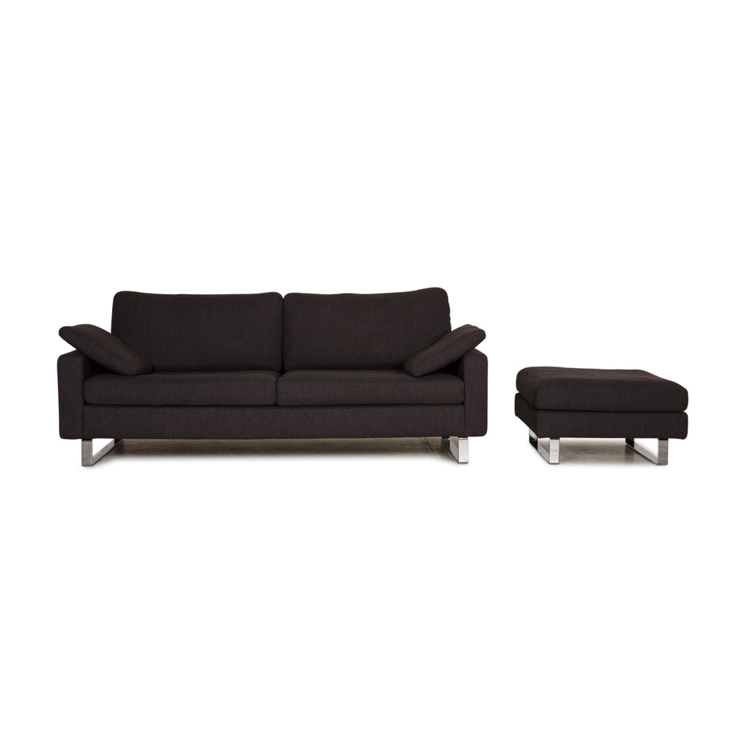 Cor Conseta Stoff Sofa Garnitur Grau Zweisitzer Couch