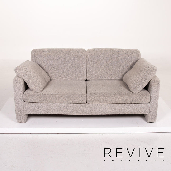 Cor Conseta Stoff Sofa Grau Zweisitzer Couch #14290