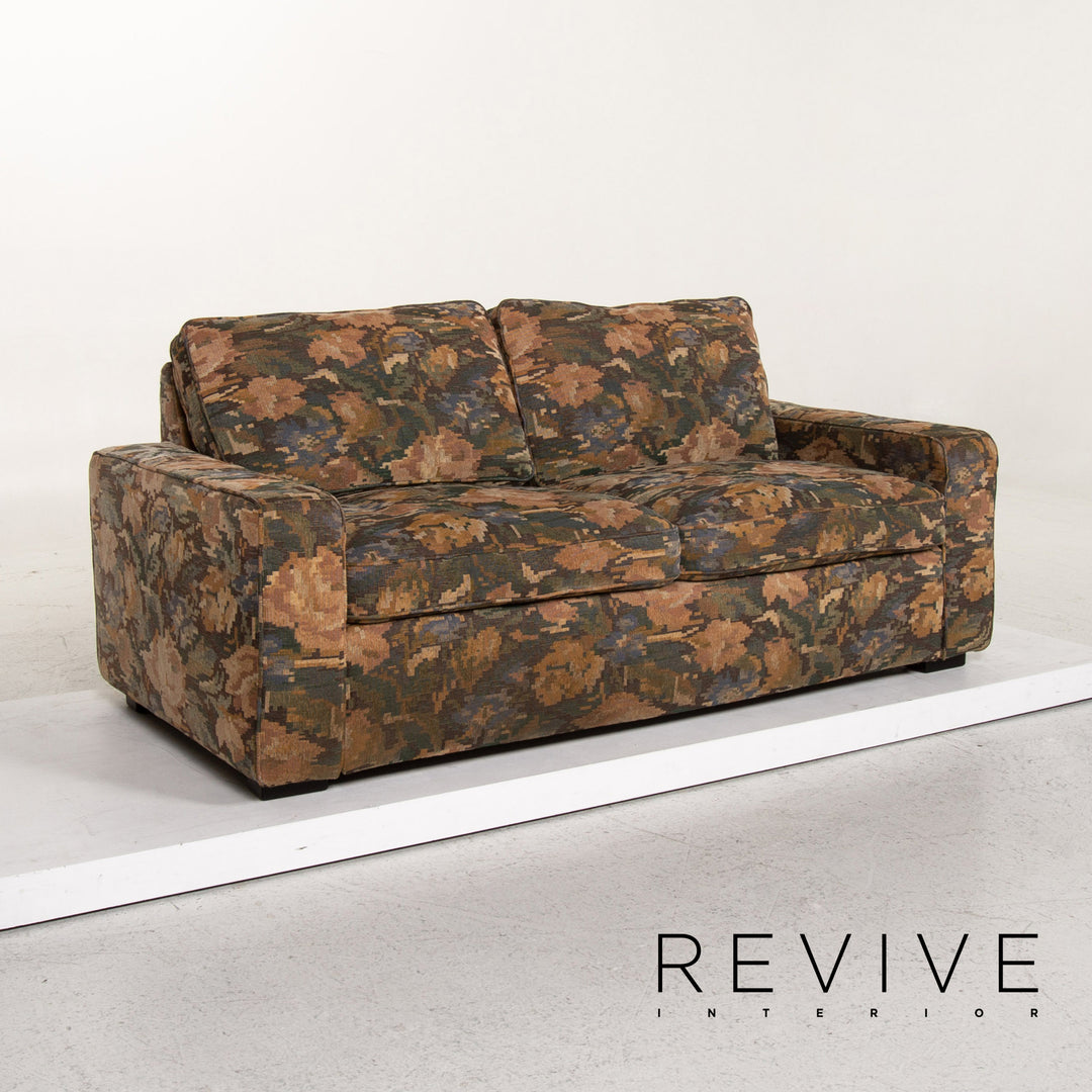 Cor Conseta Stoff Sofa Grün Zweisitzer Blumenmuster Grafisch Couch #13524
