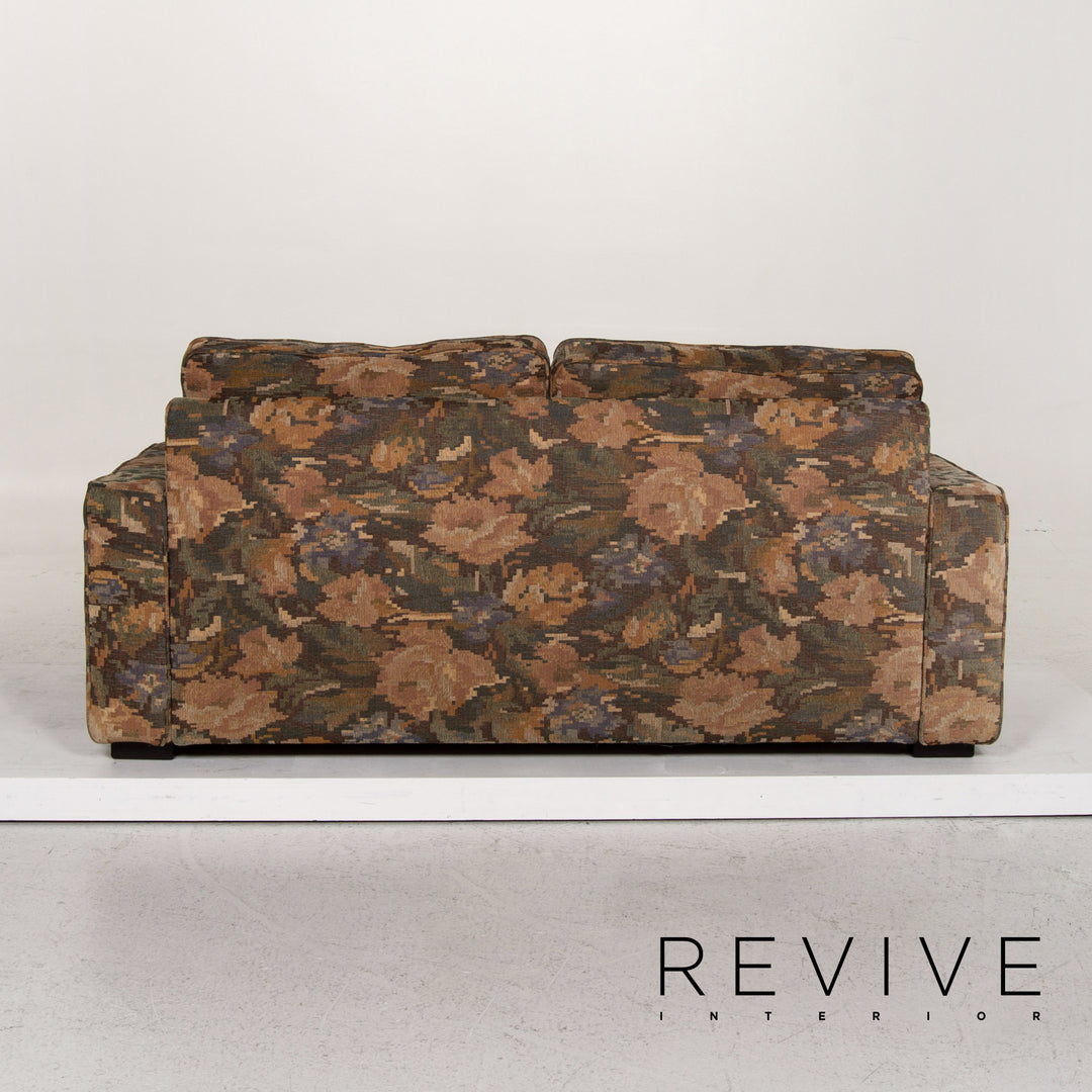 Cor Conseta Stoff Sofa Grün Zweisitzer Blumenmuster Grafisch Couch #13524