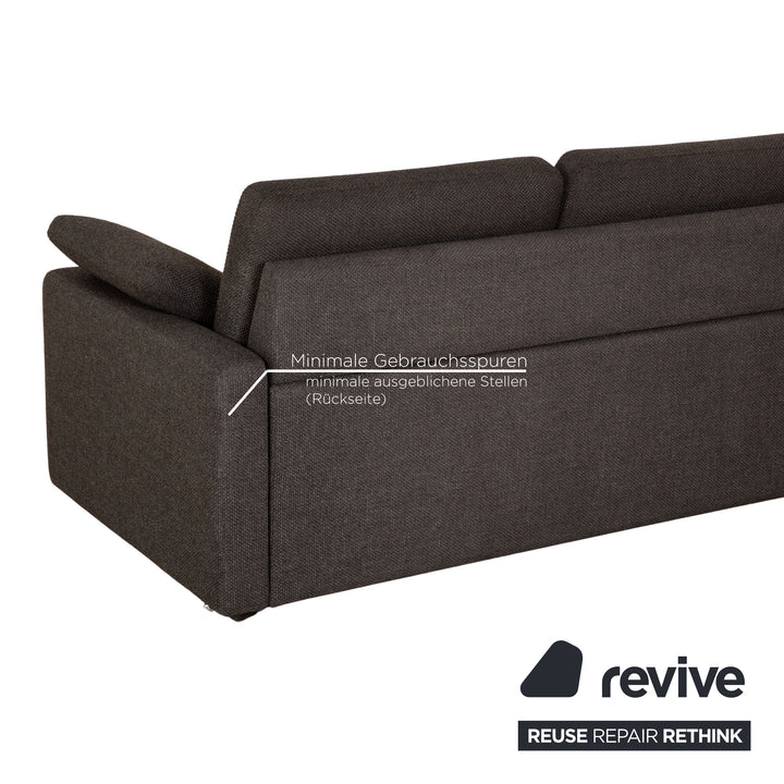 Cor Conseta Stoff Zweisitzer Grau manuelle Funktion Schlaffunktion Sofa Couch
