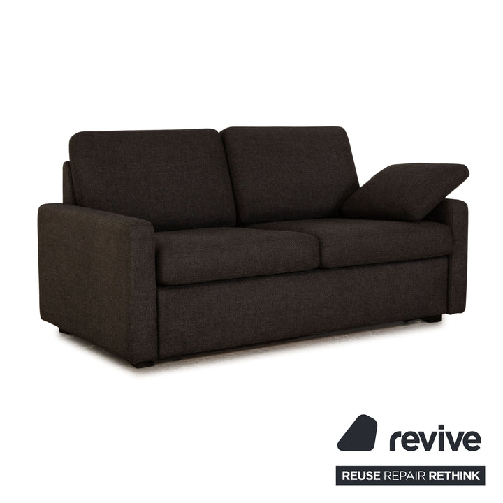 Cor Conseta Stoff Zweisitzer Grau manuelle Funktion Schlaffunktion Sofa Couch