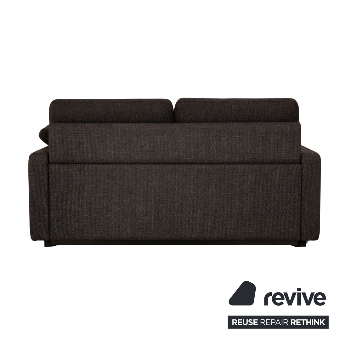 Cor Conseta Stoff Zweisitzer Grau manuelle Funktion Schlaffunktion Sofa Couch