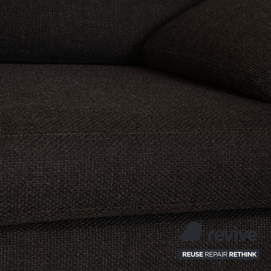 Cor Conseta Stoff Zweisitzer Grau manuelle Funktion Schlaffunktion Sofa Couch