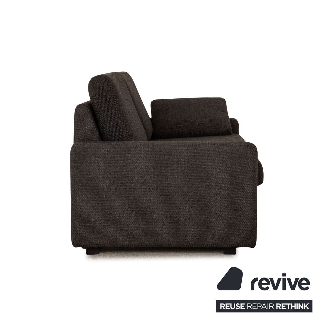 Cor Conseta Stoff Zweisitzer Grau manuelle Funktion Schlaffunktion Sofa Couch