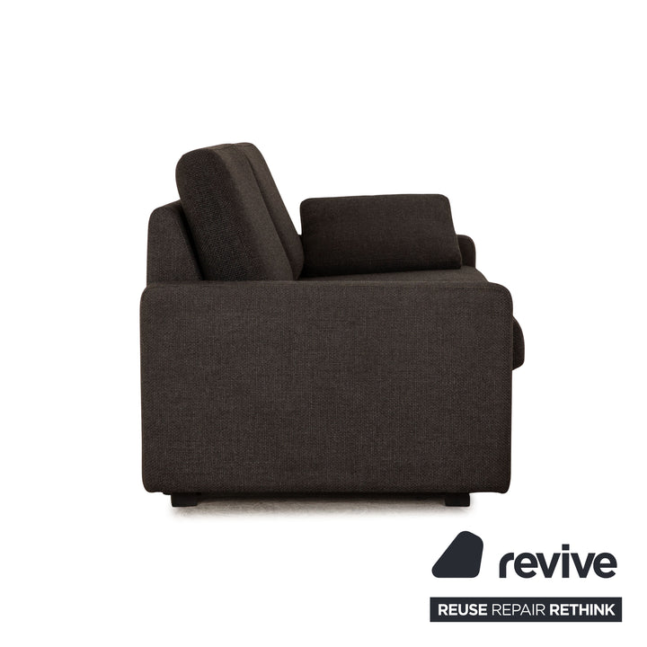 Cor Conseta Stoff Zweisitzer Grau manuelle Funktion Schlaffunktion Sofa Couch