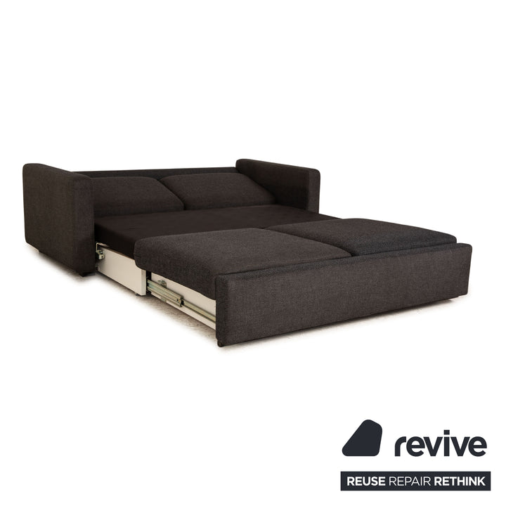 Cor Conseta Stoff Zweisitzer Grau manuelle Funktion Schlaffunktion Sofa Couch