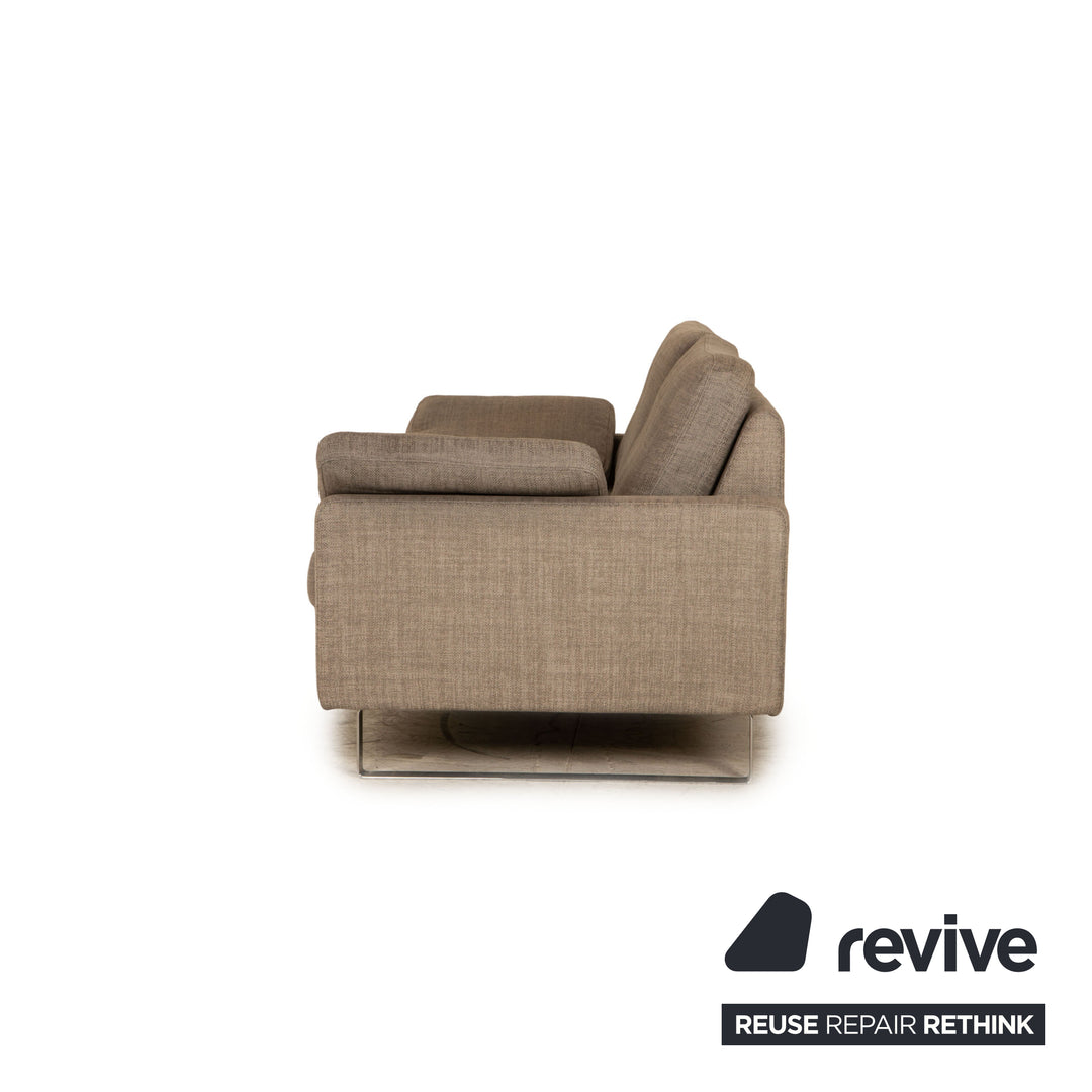 Cor Conseta Stoff Zweisitzer Grau Sofa Couch