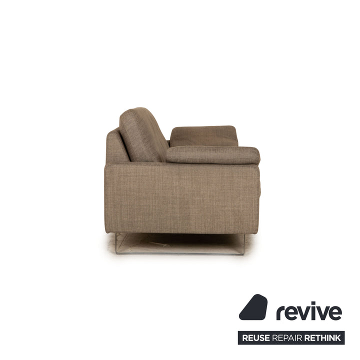 Cor Conseta Stoff Zweisitzer Grau Sofa Couch